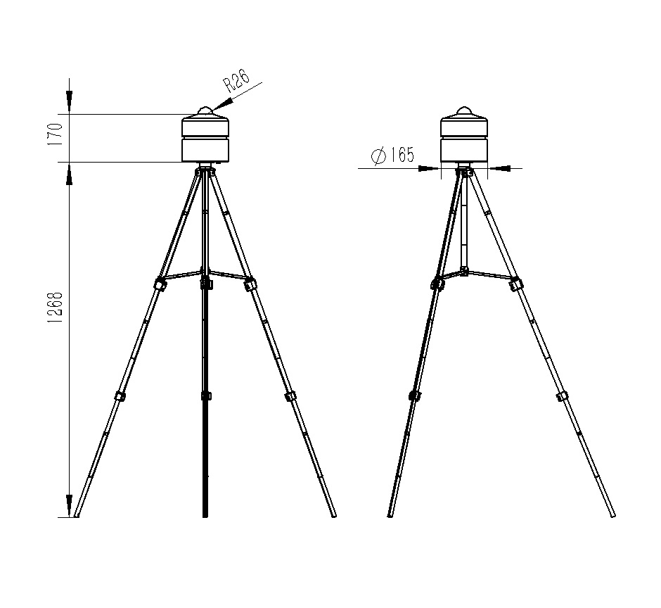 太陽總輻射檢測儀尺寸圖 太陽總輻射檢測儀產(chǎn)品尺寸圖